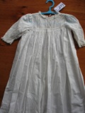 Antique white wear Christening gown 104cm. Broderie anglaise inserted lace