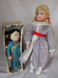 MIB Ada Lum Chinese 50s all original Mum & baby 26cm doll. Reproduction por