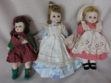 Five vintage dolls:- Three Madame Alexander all original cabinet HP dolls 1