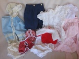 Mixed condition Doll Clothes & Accessories, includes vintage doll dresses f
