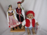 Seventeen mixed dolls:- includes Norah Wellings Islander 53cm on replaced b