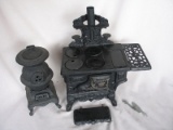Vintage cast iron Crescent Stove and Pot Belly heater-stove. All stovetop p
