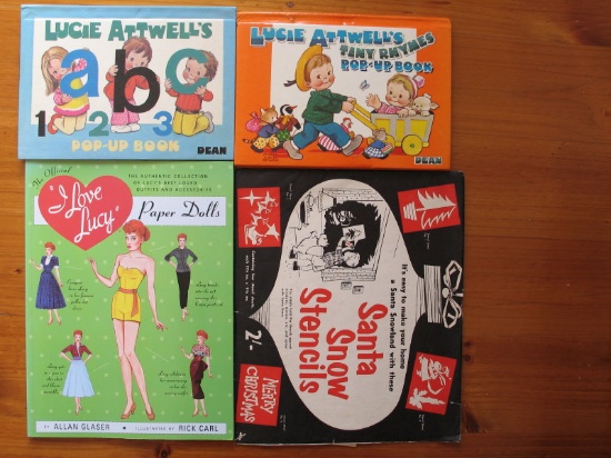 Five Lucie Attwell's books 1973-80s. Three Shirley Temple repro P/Doll book