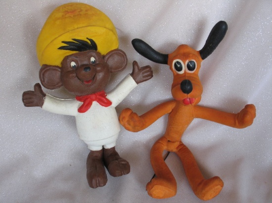 Vintage Walt Disney & Warner Bros toys:- Speedy Gonzales 60s bendy foam rub