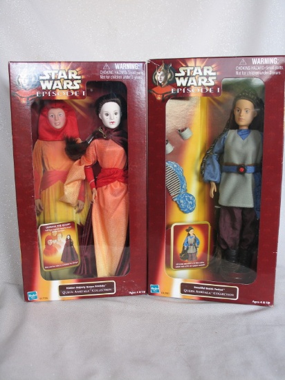 Four NRFB Star Wars Episode 1 Hasbro 1998:- Royal Elegance & Ultimate hair