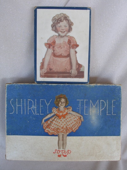 Mixed Shirley Temple 1930s collectibles:- empty 1930s Kerks Guild ST Soap T
