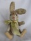 Two Steiff Rabbits:- 1950 fully jointed 26cm, peach felt pads, glass eyes,