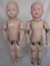 Two naked Schoenhut Wood Infant Dolls on toddler bodies 14