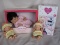 French MIB Petitcollin Camille's Day 21cm doll and outfits, carry case. PLU
