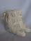 Pair of antique Ivory Mohair Doll Shoes 4