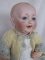 German J.D. Kestner 'Bald Head Baby' 13” (33cm) 1910s bisque. Blue glass sl