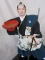 Japanese Hakata Ningyo 'Kurodabushi' young traditional warrior c1960s clay