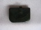 Leather c1870-80s French Fashion Doll clutch purse. Dark olive green leathe
