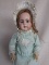 Antique German bisque 35cm child incised 41-25. Blue glass inserted eyes, o