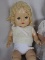 Two vintage Composition Dolls:- Australian Peerless toddler 41cm, some pain