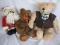 Three Artist bears:- Raikes 33cm and Smithington Bears, red/white/black moh