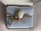 Estate Jewellery:- 9K Gold Bar Brooch, fancy beetle artist design with safe