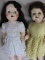 Three faded Pedigree walkers to 56cm, from 1948-50s, play wear and all in r
