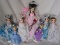 Fifteen Korea Giftcraft 1980s stockinette fashion dolls, 26cm to 32cm in al