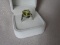 Ladies 14K White Gold, Quartz & Diamond dress ring stamped 14K. Lemon Quart