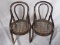 Antique German 1910 Bentwood doll furniture set. Matching pair of bentwood