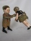 All original Schuco Acrobat 1930s, 13cm clockwork tin working but no key, i