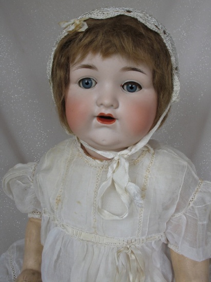 Pale bisque Armand Marseille 990 Baby 20" (51cm), early example c1925. Open