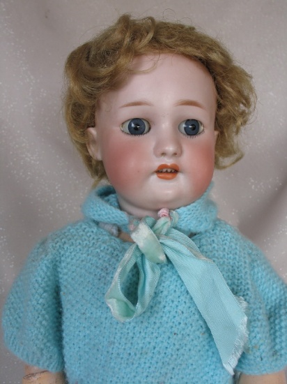 Bisque Simon & Halbig 530 dolly face 21" (51cm) c1910. Open orange-pink mou