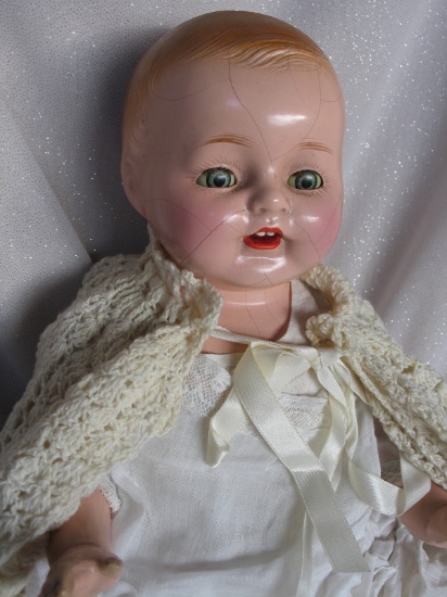 American Amberg "Vanta Baby" c1920s 18" (46cm) composition shoulder head do