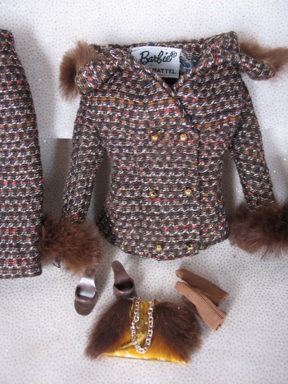Two Mattel Barbie 1965 Outfits. Saturday Matinee #1615, turban hat, sheath