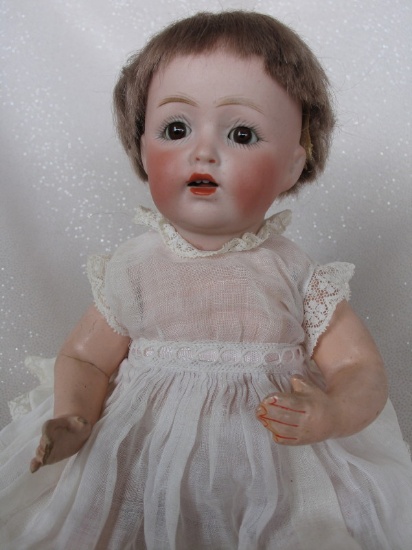 Cabinet J.D. Kestner 257 Baby 9" (23cm) c1916. Brown glass sleep eyes, angl