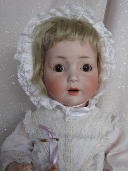 Bisque Schoenau & Hoffmeister Baby 14" (36cm). Long vertical faint hairline