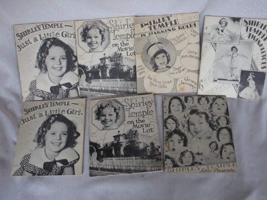 Ten Shirley Temple books:- 1930s "Five Books about Me" plus two duplicates,