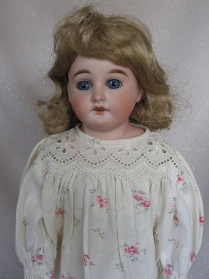 German Cuno & Otto Dressel 93 bisque shoulder head 43cm. Hairline repairs t