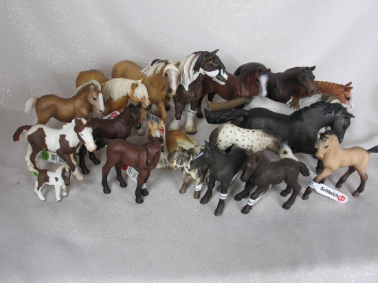 Collection of 37 Schleich "Horses":- Horses, yearlings, and foals of differ