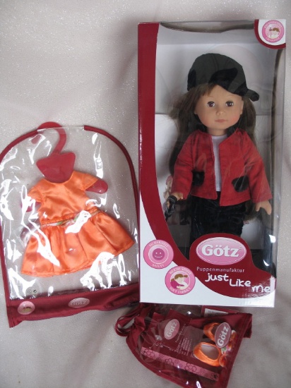 Boxed Gotz "Just Like Me" 31cm, "Anna The Rider" outfit, and crop, been on