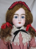 Companion 30” (76cm) J.D. Kestner 'Flirty Child' c1880s pale bisque. Brown