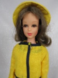 Mattel Barbie Francie TNT 1965 #1170. Brunette front fringe hairstyle, bend