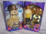 Two Mattel/Disney Beauty and the Beast NRFB dolls c1991. Belle # 2433 and T