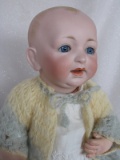 German J.D. Kestner 'Bald Head Baby' 13” (33cm) 1910s bisque. Blue glass sl