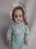 Antique German bisque 35cm child incised 41-25. Blue glass inserted eyes, o