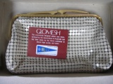 Collection Estate mixed items:- boxed cream Glomesh ladies clutch bag 20cm
