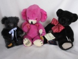 Three Merrythought bears:- Pink Cheeky 30cm with white felt pads. Miniature