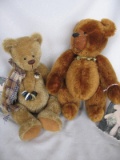 Two mohair American Gilmur Rudley LE bears by artist Jacquelyn Melerski. Ba