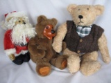 Three Artist bears:- Raikes 33cm and Smithington Bears, red/white/black moh