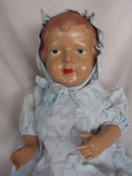 Celluloid Palitoy toddler girl 55cm with deep molded hair, painted features