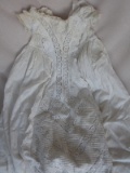 Antique Christening gown white wear 104cm. Inserted yoke featuring layered