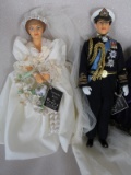 Five 197os Peggy Nisbet dolls:- Princess Diana/Charles wedding dolls. P172