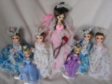 Fifteen Korea Giftcraft 1980s stockinette fashion dolls, 26cm to 32cm in al