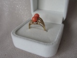 Two estate Gold Ladies Dress Rings size N:- 14K Gold in decorative setting,